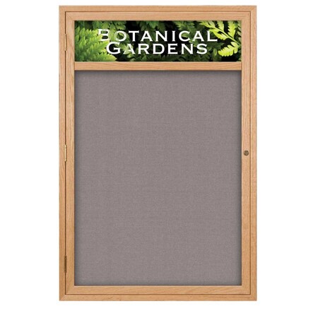 United Visual Products Sliding Glass Door Radius Letterboard, Hdr, 96"x48", Black/Grey UV9024ACSH-BLACK-GREY